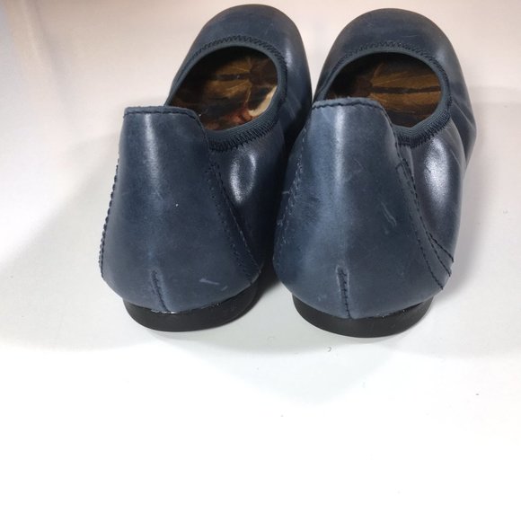 Born Julianne Ballet Flats Womens Size 6.5 W Wide Blue Leather B78234 - Picture 5 of 9